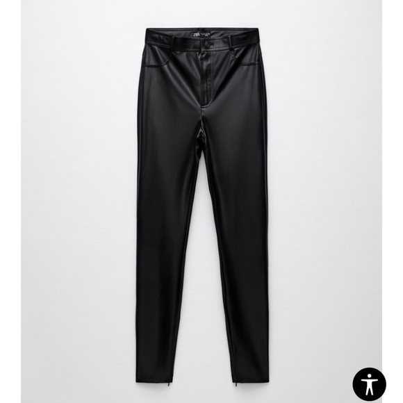 Zara Faux Leather Leggings - Picture 14 of 16